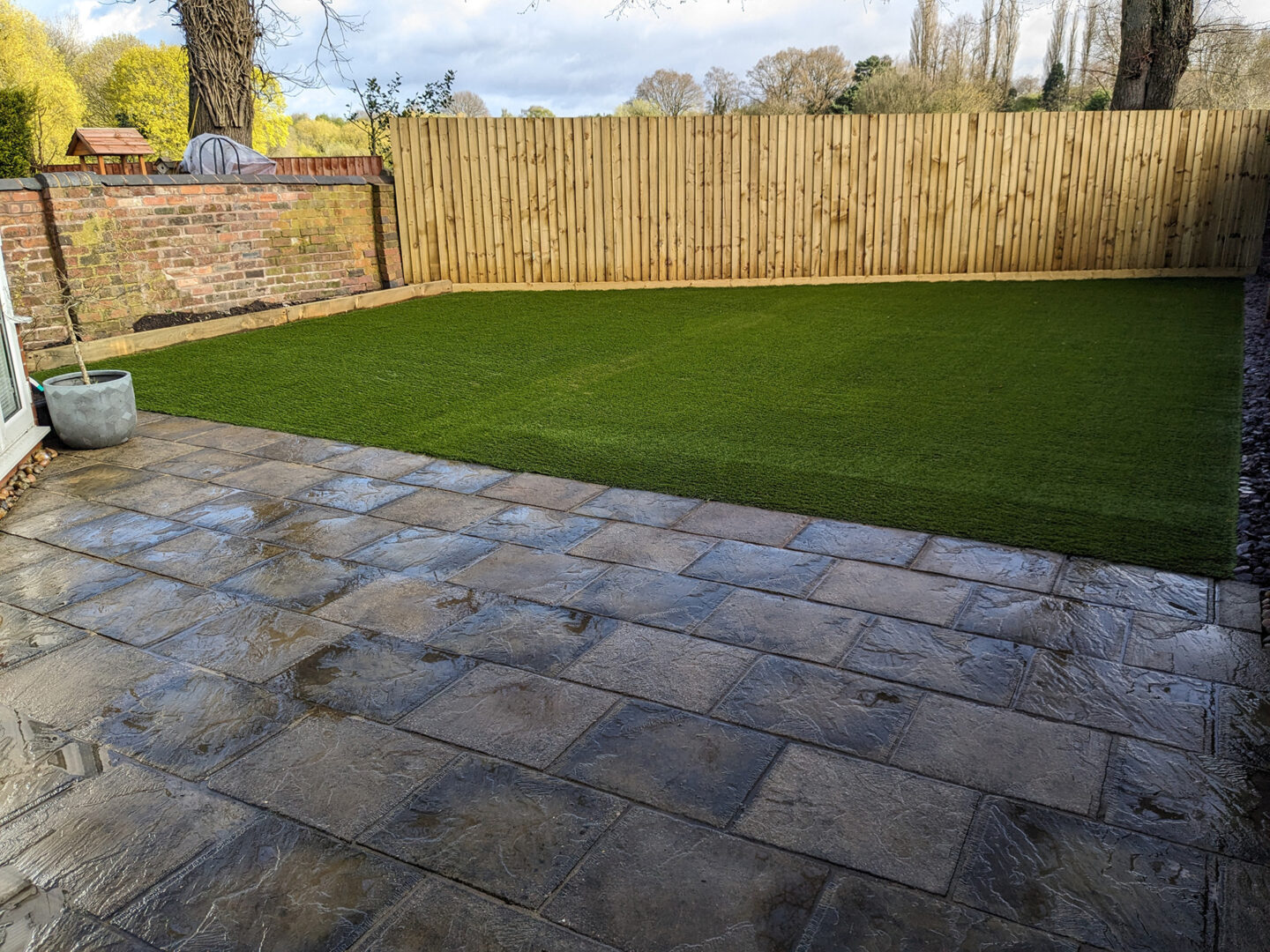 Artificial Grass And Fence