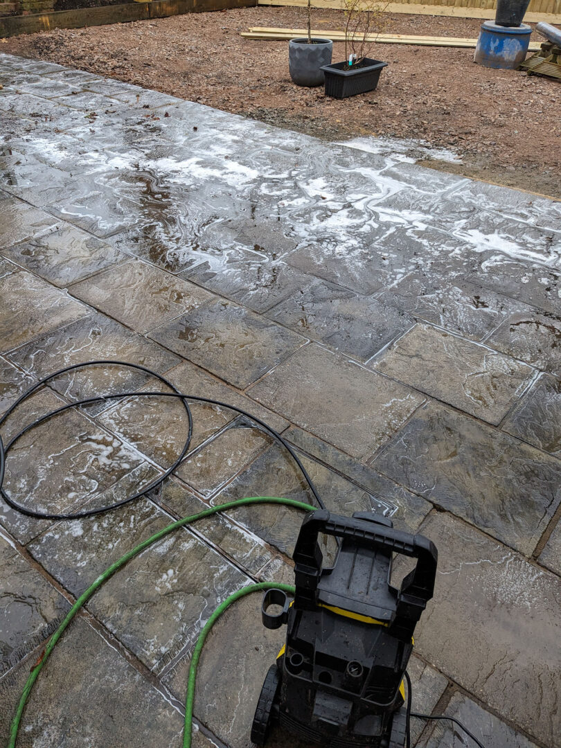 Cleaning The Existing Patio
