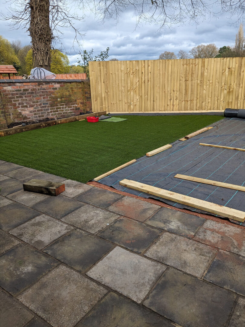 Started To Add The Artificial Grass